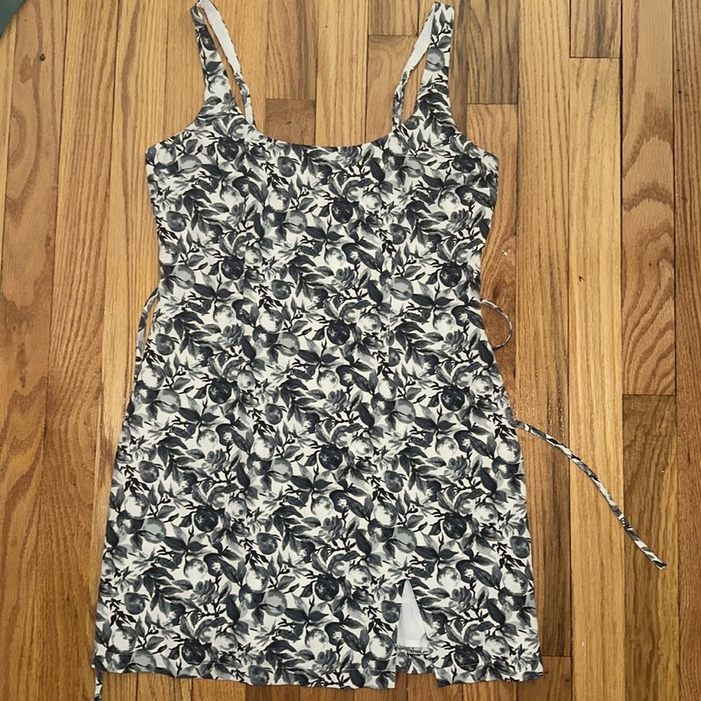 Fruit print Abercrombie mini dress, sleeveless summer dress